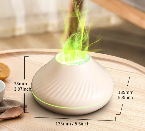 Volcano Aroma Diffuser & Flame Light 130 ml Portable Humidifier